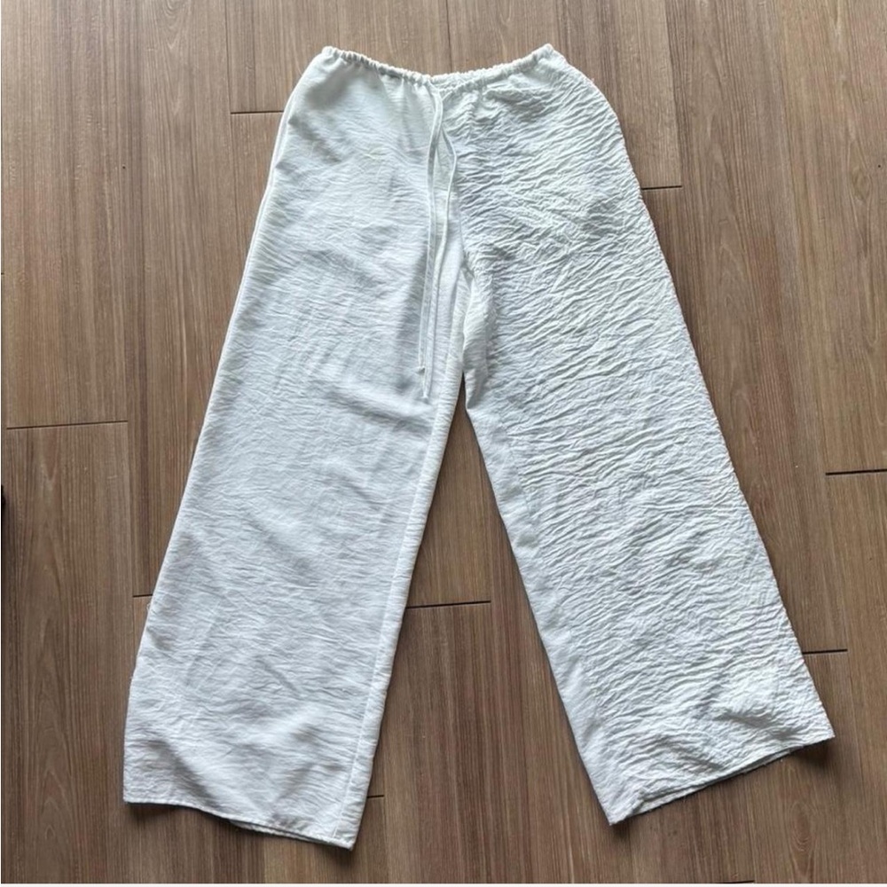 White Linen Style Beach Pants